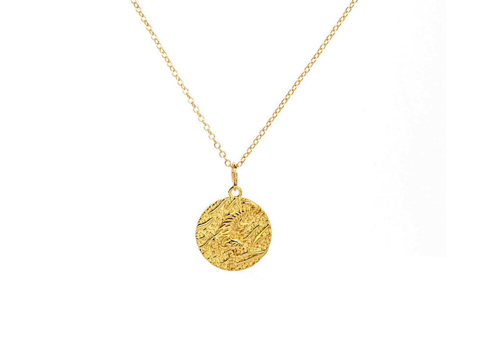 Gold Tiger Necklace Tiger Zodiac Necklace 2022 Chinese Tiger - Etsy