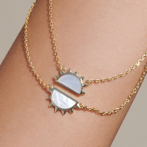 Sunrise Sunset BFF Necklace, Mother Daughter Matching Necklace, You are my Sunshine Necklace, Gifts For Her, Mother's Day Gift