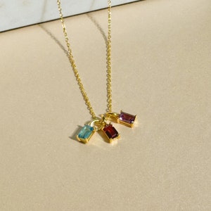 Personalized Multiple Birthstone Necklace for mom