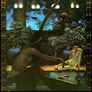 Maxfield Parrish Print, Circa 1922, &#39;Egypt&#39; from The Edison-Mazda Calenders, 10x14, Art Nouveau