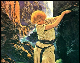 Maxfield Parrish Print, 'The Canyon', Life Magazine Cover - December 1923, 10x14, Art Nouveau, Wall Hanging, Home Decor