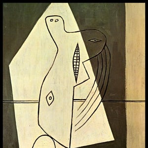 Picasso, Picasso Print, Pablo Picasso, Picasso Poster, Modern Minimalist, Minimalist Wall Art, Picasso Wall Art, &quot;Figure&quot;, Vintage Picasso