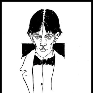 Art Nouveau Print,  Aubrey Beardsley, Vintage Print, Self Portrait, Art Nouveau, Wall Art, Home Decour, Macabre, Goth, Gothic, Fantasy