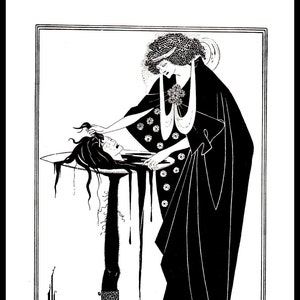 Aubrey Beardsley Print, Art Nouveau, "The Dancers Reward, Salomé", Art Nouveau Poster, Wall Art. Wall Hanging. Home Decour, Vintage