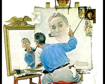 norman rockwell self portrait painting