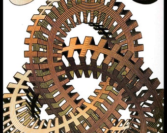 MC Escher Print, Escher Art, reptiles, Circa 1943, Vintage Print, Book ...