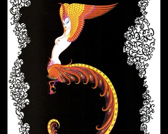 Chic Original Vintage ERTE Art Deco Print TUXEDO Fashion