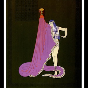 Erte , Erte Print,  Art Deco, Home Decor, Costume Design, Wall Hanging, Art Deco Print, 1920's, 'The Slave'