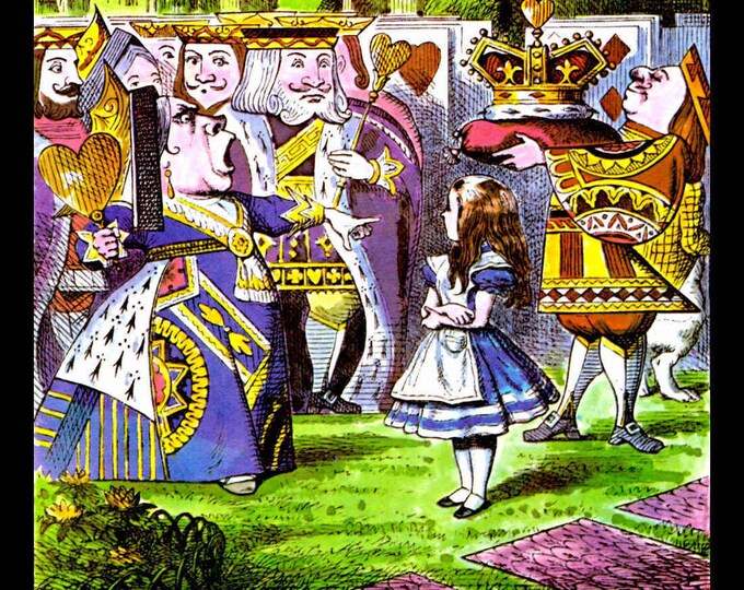 Alice in Wonderland Queen of Hearts Shouting at Alice John - Etsy