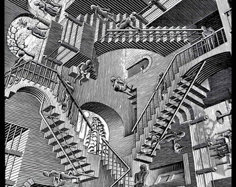 MC Escher Print Escher Art Dragon Circa 1952 | Etsy