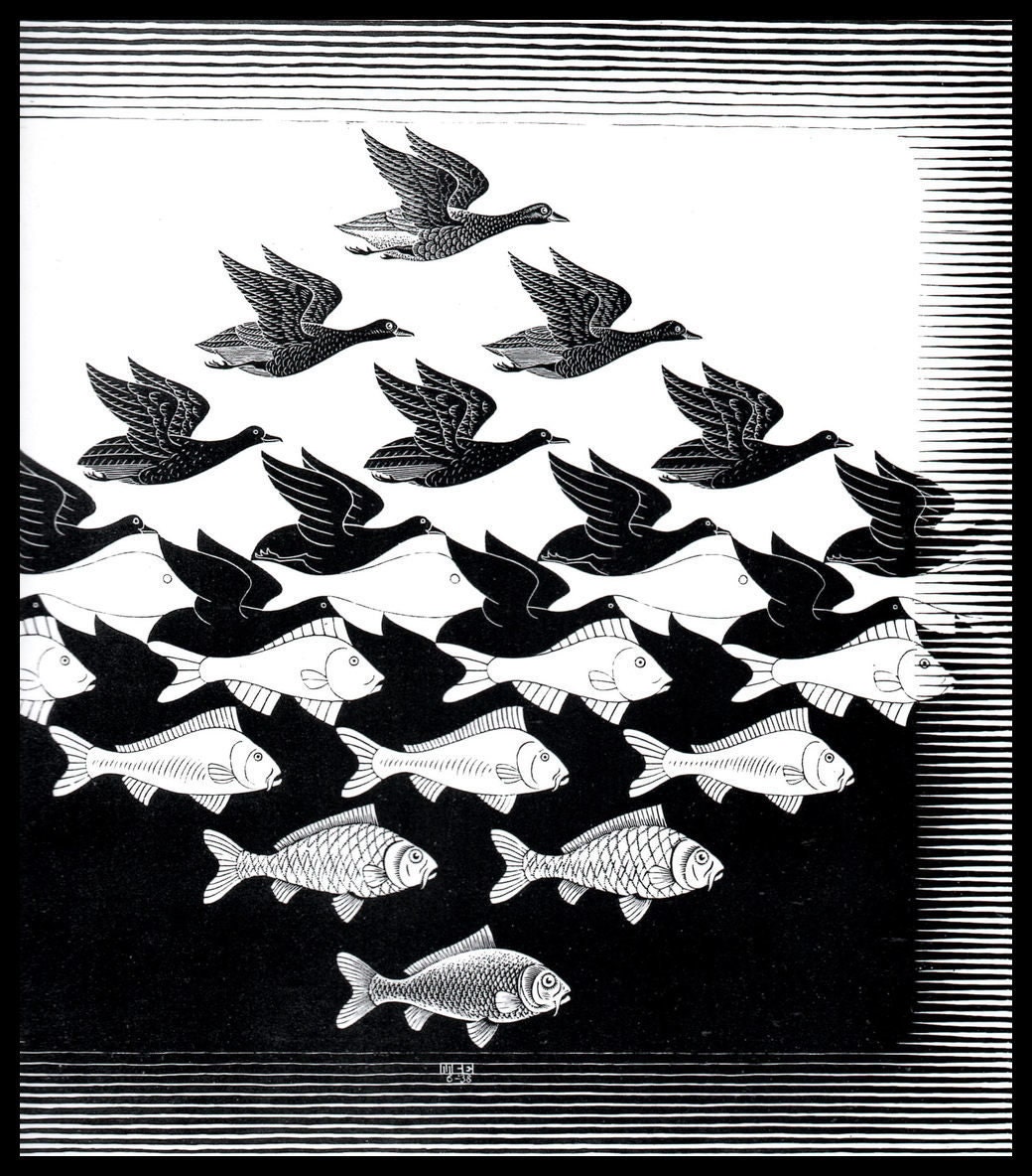 絵画 ECSTACY The 1st Day of the Creation (1925) by M.C. Escher – Artchive