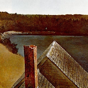 Andrew Wyeth, Andrew Wyeth Print, American Art, American Artist, Americana, Wyeth Print, Wyeth Art, Pennsylvania Artist,&quot;End Of Olsons 1969&quot;