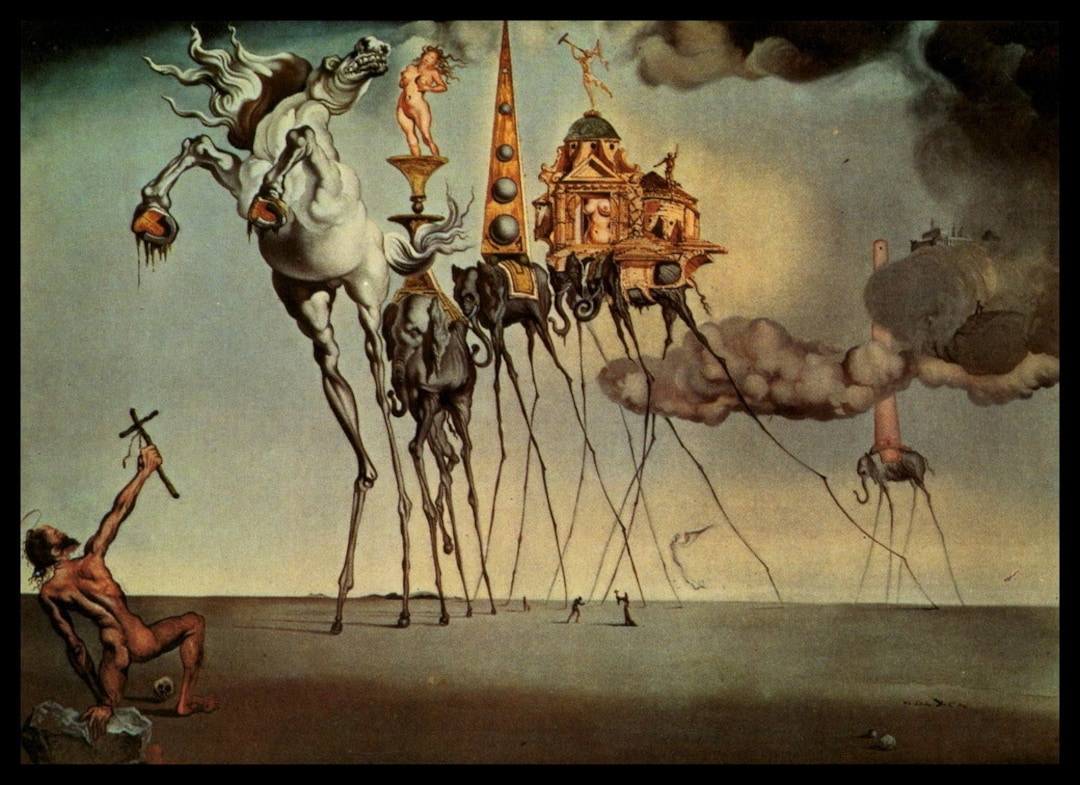 Art Print Dali - The Temptation of St.Anthony - 70 x 50 cm