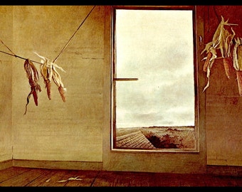 Andrew Wyeth, Andrew Wyeth Print, American Art, American Artist, Americana, Wyeth Print, Wyeth Art, Pennsylvania Artist, "Seed Corn 1948"