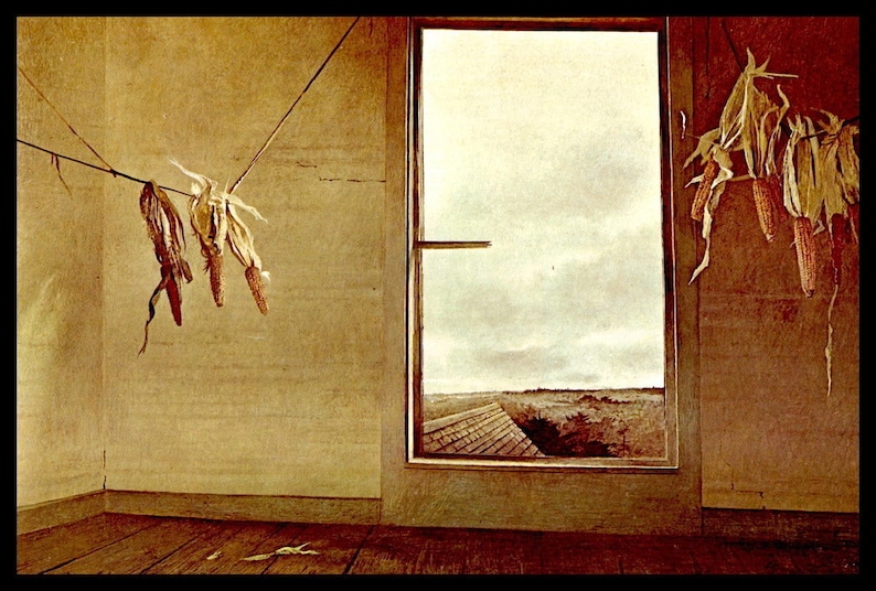 Andrew Wyeth, Andrew Wyeth Print, American Art, American Artist, Americana, Wyeth Print, Wyeth Art, Pennsylvania Artist, Seed Corn 1948 image 1