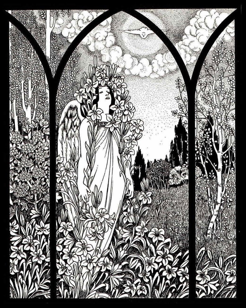 Art Nouveau Aubrey Beardsley Art Nouveau Print Black and Etsy