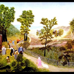 Grandma Moses, Grandma Moses Print, Country Decor, Primitive, Folk Art, Americana, Circa 1947, Vintage Book Page Print