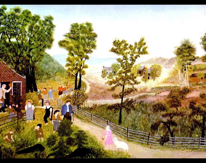 Grandma Moses Grandma Moses Print Country Decor Primitive - Etsy