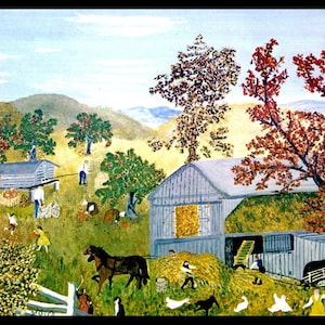 Grandma Moses, Grandma Moses Print, Country Decor, Primitive, Folk Art, Americana, Circa 1947, Vintage Book Page Print