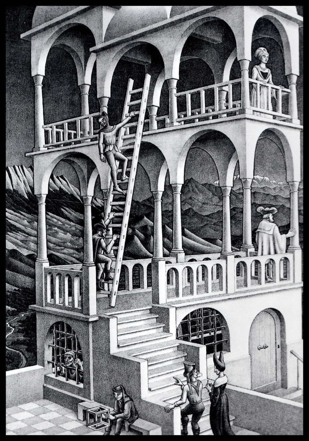 Mc Escher Print Escher Artbelvedere Circa 1958 Etsy Hong Kong