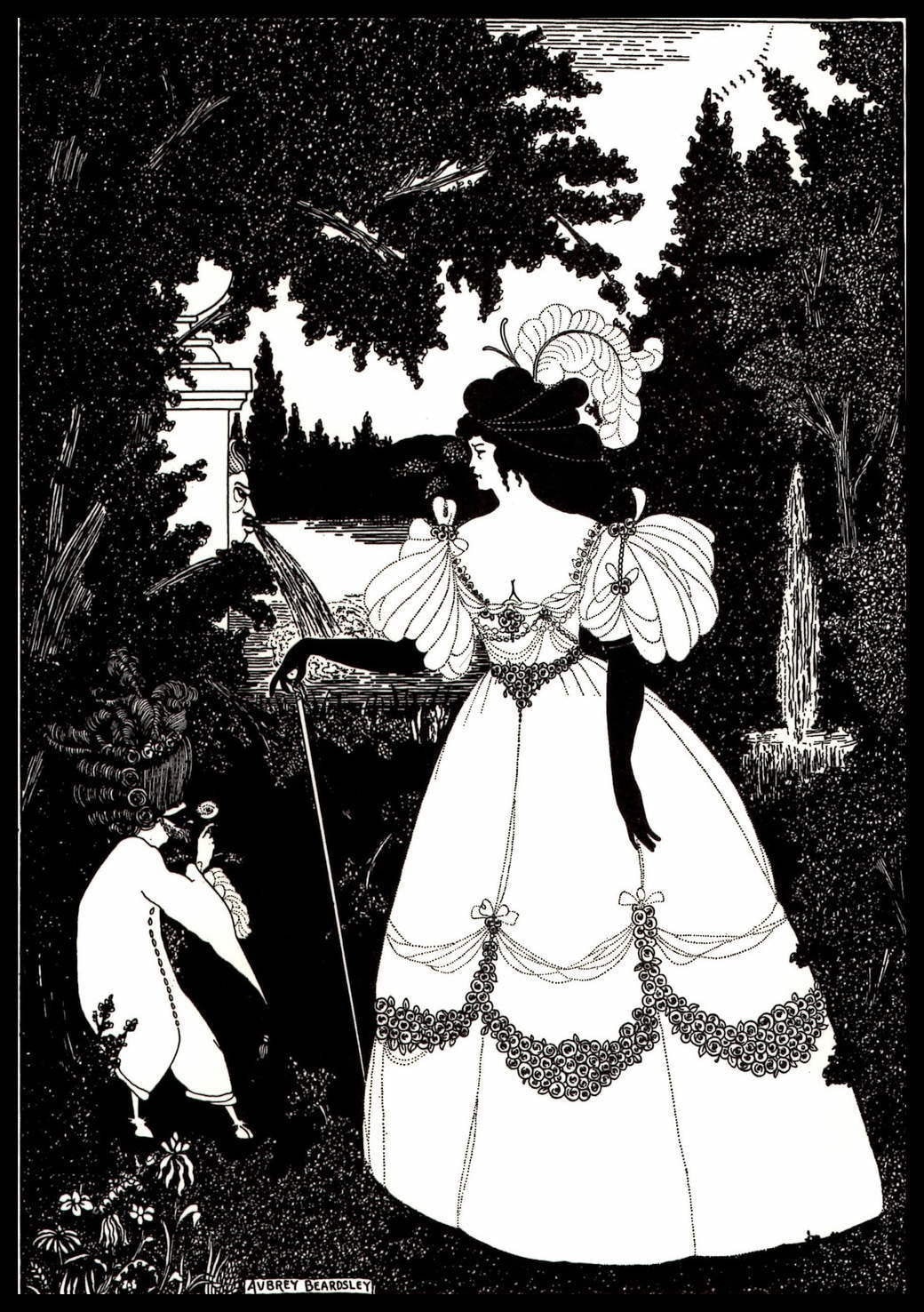 【希少】Aubrey beardsrey 作品 Art Nouveau, Aubrey Beardsley, Art Nouveau Print, Black and