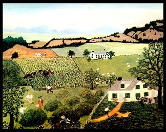 Grandma Moses, Grandma Moses Print, Country Decor, Primitive, Folk Art, Americana, Circa 1947, Vintage Book Page Print