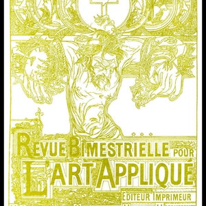 Art Nouveau Print, Vintage Johan Thorn Priller, Poster -Revue Bimestrielle Pour L&#39;Art Applioue, 1896, Original Art Nouveau  Book Plate Print