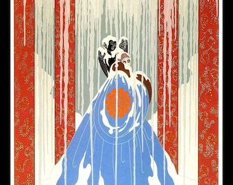 Erte , Art Deco, Erte Pints, 1920's, Home Decor, Wall Hanging, Fashion Wall Art, Art Deco Poster
