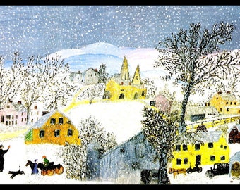 Grandma Moses, Grandma Moses Print, Country Decor, Primitive, Folk Art, Americana, Circa 1960, Vintage Book Page Print