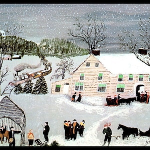Grandma Moses, Grandma Moses Print, Vintage Americana, Country Home Decor, Folk Art, Americana, Circa 1951, Farm, Vintage Book Page Print