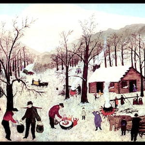 Grandma Moses, Grandma Moses Print, Vintage Americana, Country Home Decor, Folk Art, Americana, Circa 1940, Farm, Vintage Book Page Print