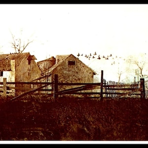 Andrew Wyeth, Andrew Wyeth Print, American Art, American Artist, Americana, Wyeth Print, Wyeth, Pennsylvania Artist, Vintage, &quot;The Mill&quot;