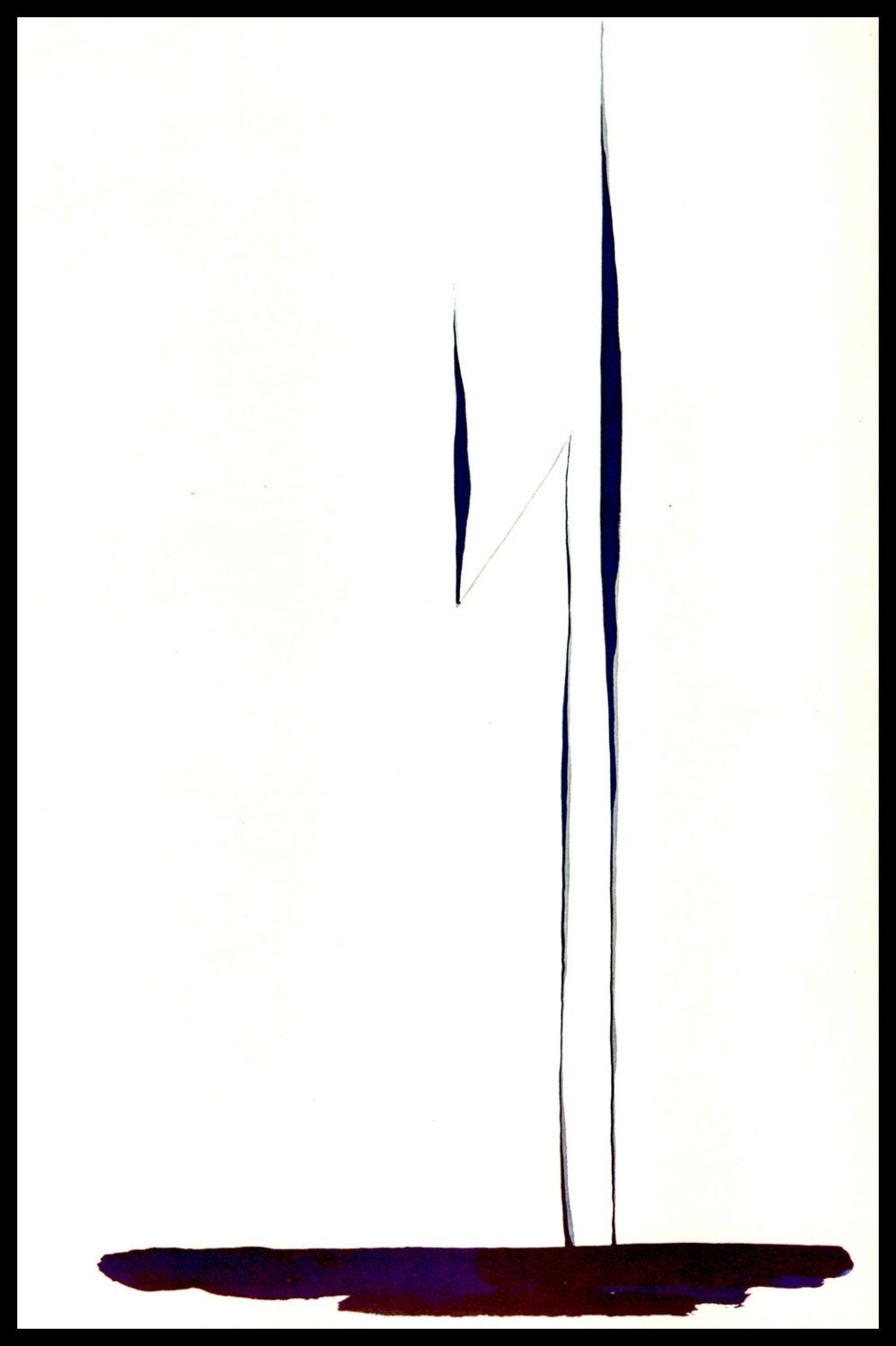1916 Georgia O'keeffe Print, Blue Lines, Original Vintage