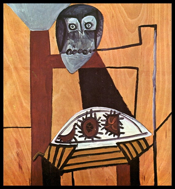 Pablo Picasso Owl Vintage Wall Art Poster Print Picture Giclee Artwork Modern