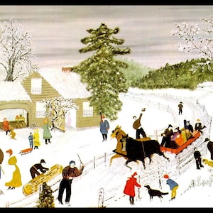 Grandma Moses, Grandma Moses Print, Vintage Americana, Country Home Decor, Folk Art, Americana, Circa 1953, Farm, Vintage Book Page Print