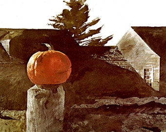 Andrew Wyeth, Andrew Wyeth Print, American Art, American Artist, Americana, Wyeth Print, Wyeth Art, Pennsylvania Artist, "Sundown 1969"