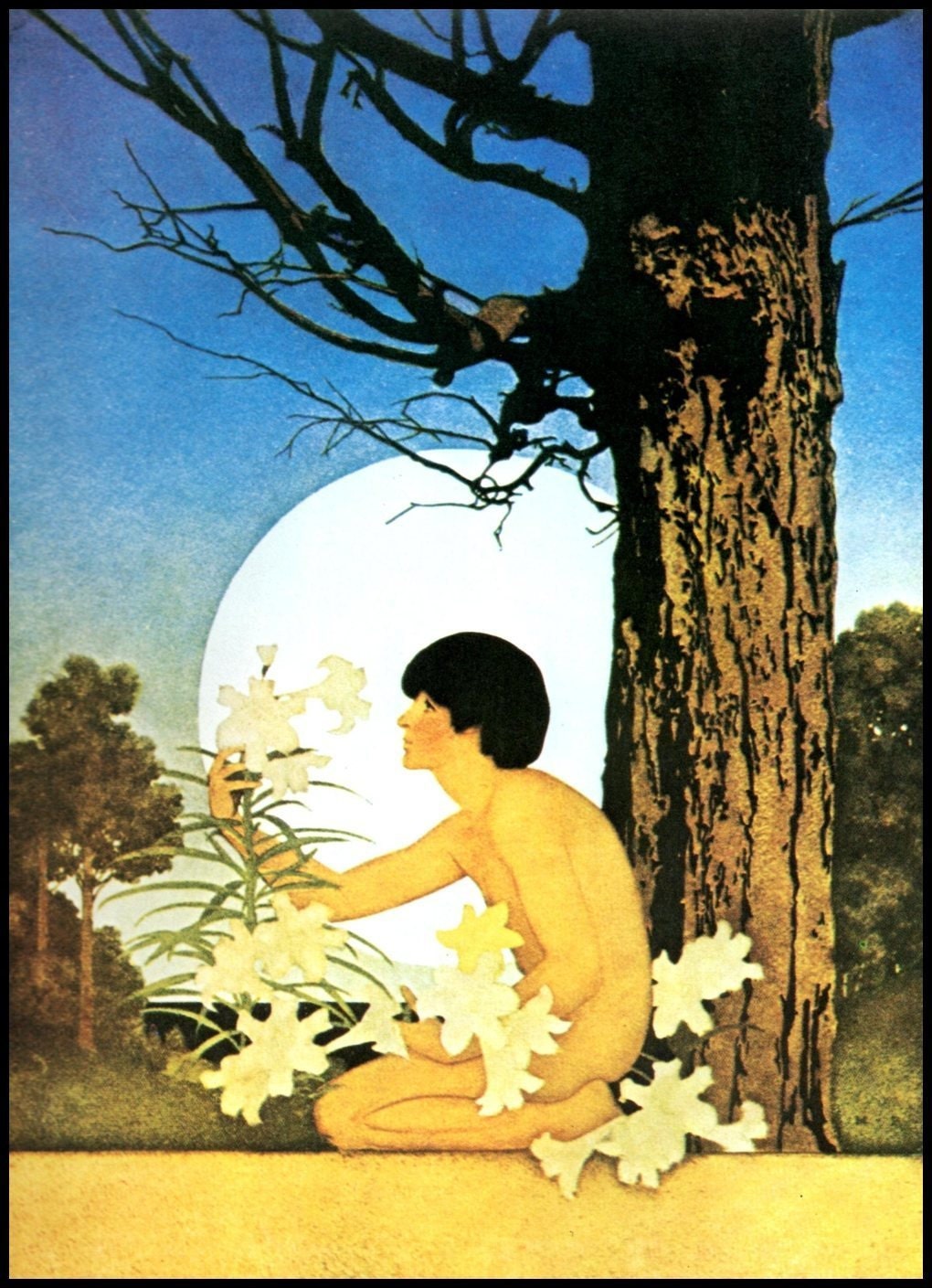 Maxfield Parrish Print, 'easter' 1905, 10x14, Art Nouveau, Wall