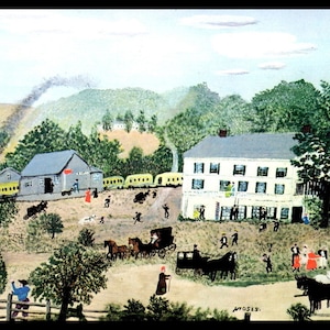 Grandma Moses, Grandma Moses Print, Vintage Americana, Country Home Decor, Folk Art, Americana, Circa 1959, Farm, Vintage Book Page Print