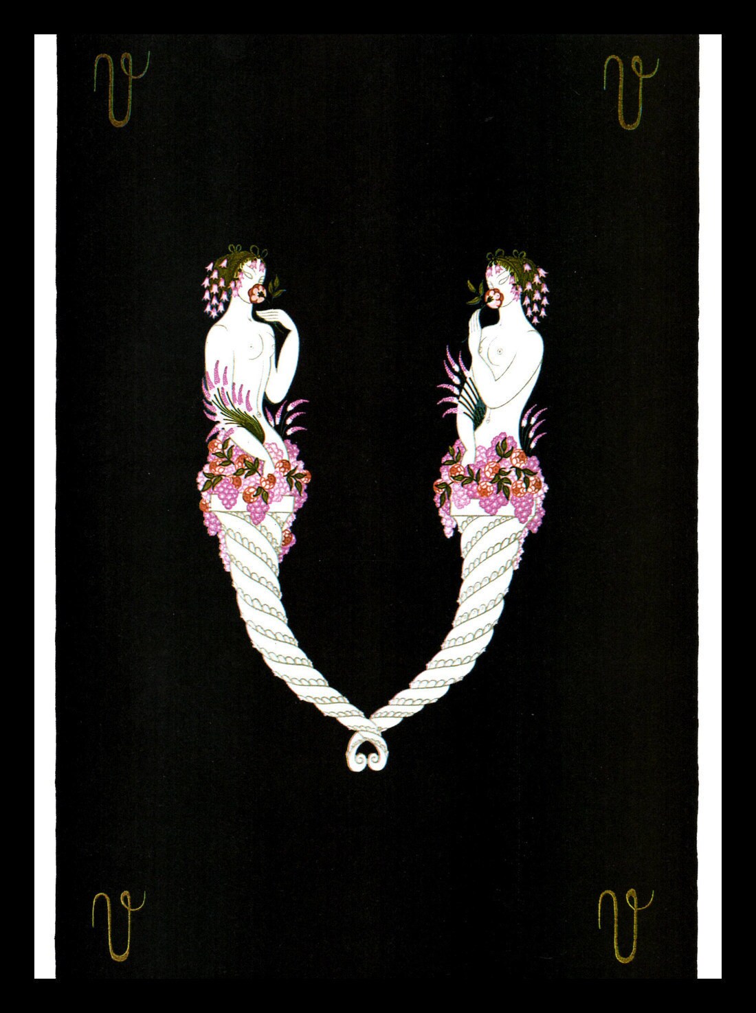 Erte Classic Art Deco Print, Alphabet Series 