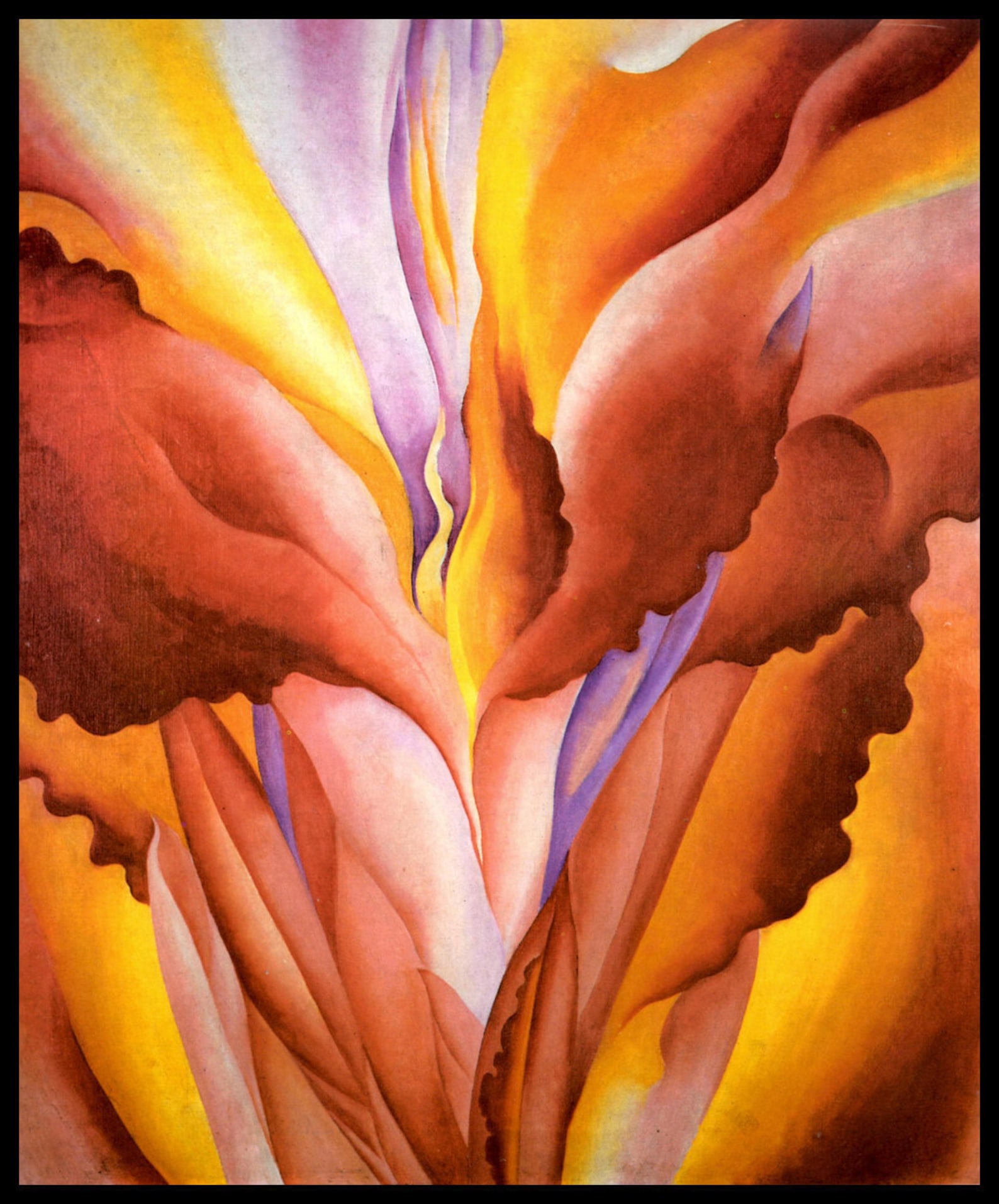 1924 O'keeffe Print Red Canna Oil on Canvas Etsy