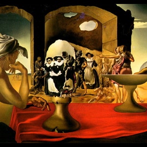 Dali, Salvador Dali Print, Salvador Dali Art, Salvador Dali, Dali Poster, Surrealist, Weird, Strange, &quot;Slave Market With The Apparition&quot;