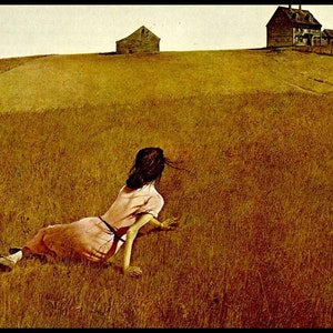 Andrew Wyeth Print, "Christina's World", Original Vintage Bookplate Print, Circa 1948, Collectible Americana Art, Ready To Frame