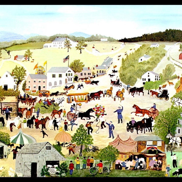 Grandma Moses, Grandma Moses Print, Country Decor, Primitive, Folk Art, Americana, Circa 1950, Vintage Book Page Print