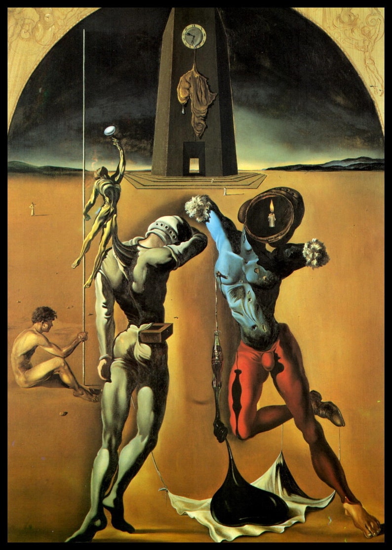 Salvador Dali, Salvador Dali Print, Salvador Dali Art, Dali Poster, Surrealist, Weird, Strange, Dali, Altered Art, The Poetry Of America image 1