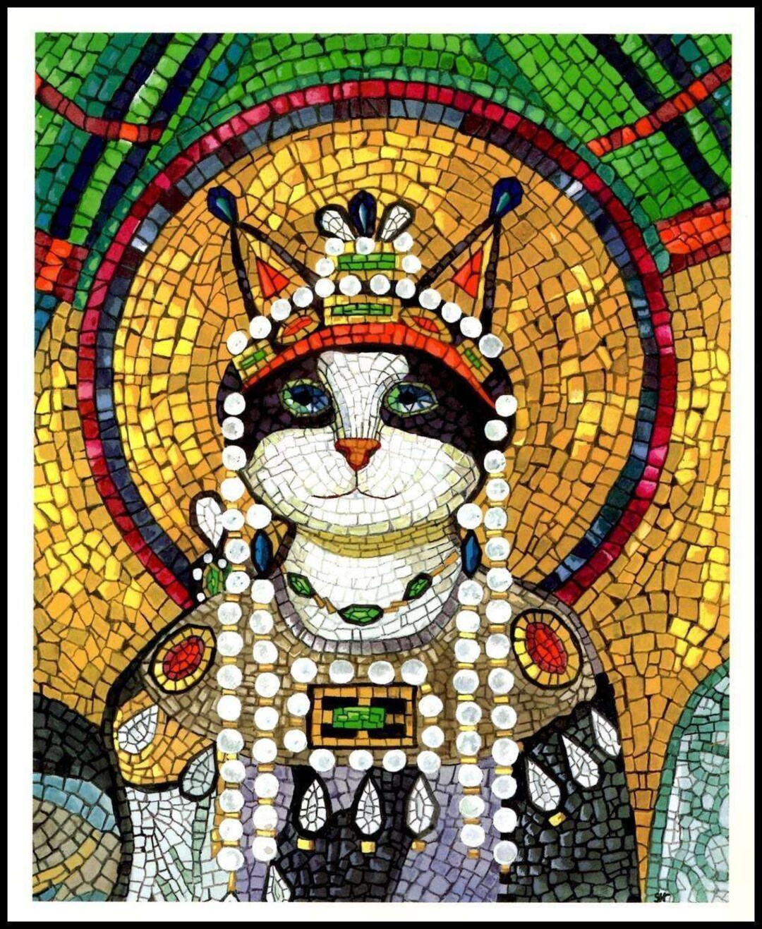 Cat Art Prints, Cat Illustration, Animal Print, Cat Poster, Funny Cat ...