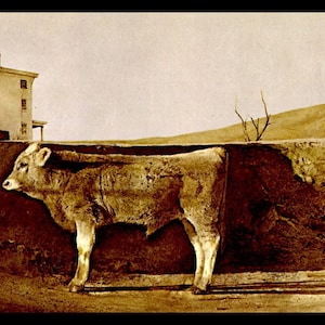 Andrew Wyeth, Andrew Wyeth Print, Fine Art Print, Vintage Wyeth Print, American Artist, Wyeth Painting, Americana,&quot;Young Bull&quot;