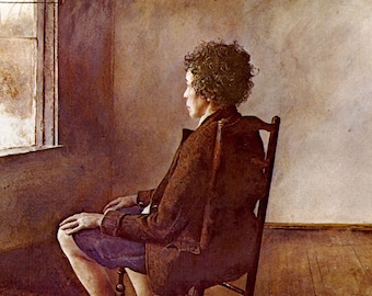 Andrew Wyeth, Andrew Wyeth Print, American Art, American Artist, Americana, Wyeth Print, Wyeth Art, Pennsylvania Artist, "Up In The Studio"