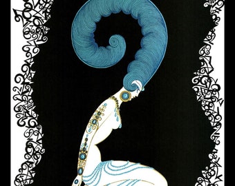 Erte Classic Art Deco Print, Alphabet Series 