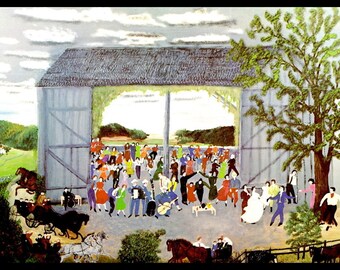 Grandma Moses, Grandma Moses Print, Country Decor, Primitive, Folk Art, Americana, Circa 1950, Vintage Book Page Print