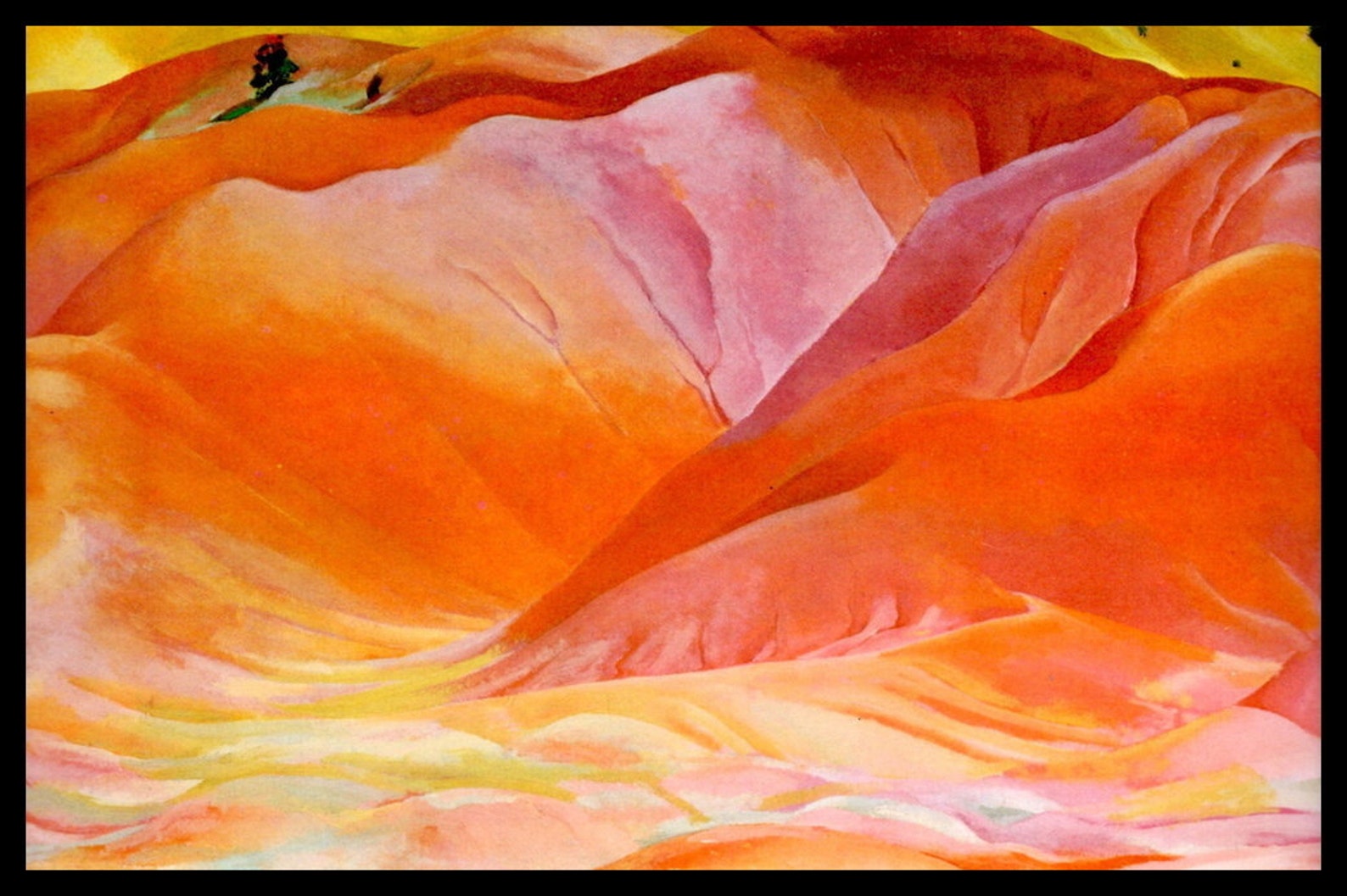 1938 O'Keeffe Print Red And Orange Hills Etsy